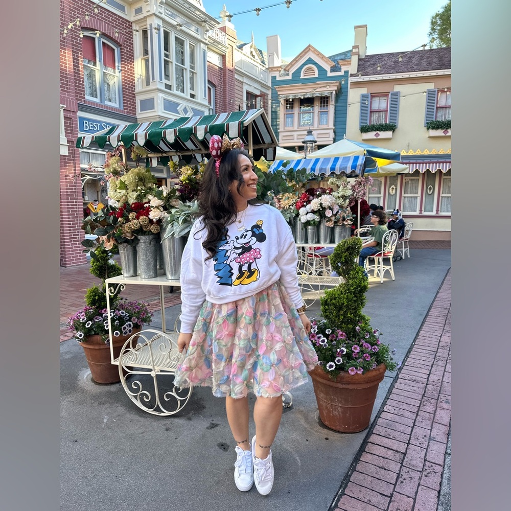 Floral Appliqué Babydoll Dress